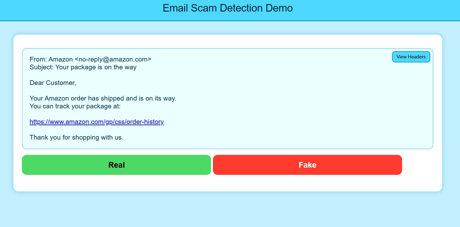 Email scam spotter preview
